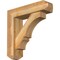 Ekena Millwork Balboa Craftsman Rough Sawn Bracket w/ Offset Brace, Western Red Cedar, 6"W x 22"D x 22"H BKT0604X22X22BOA04RWR - alternate 1